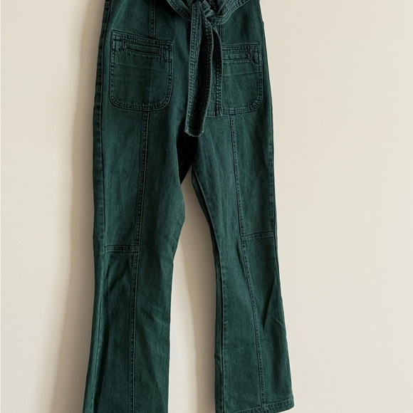 Cruise Designer Womens Tie Waist Green Stone Wash Jeans Size 38 - Picture 3 of 12
